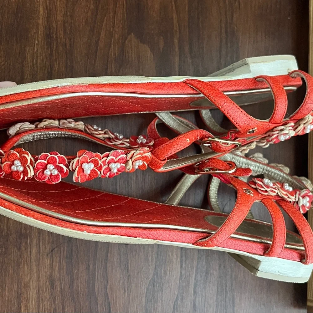Sold Taking offers! CHANEL Red Sandals